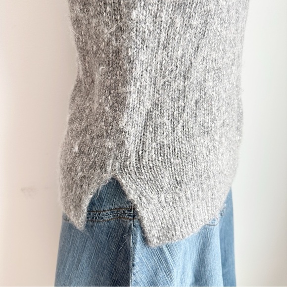 Theory Speckled Crewneck Sweater in Tweed Alpaca Grey Size XS - Picture 5 of 8